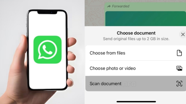 whatsapp document scanner feature