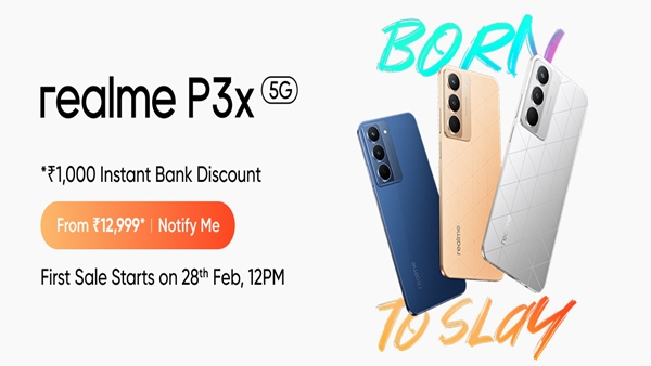 Realme P3X 5G smartphone launch telugu news