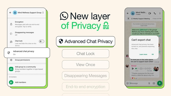 WhatsApp Rolls Out Advanced Chat Privacy
