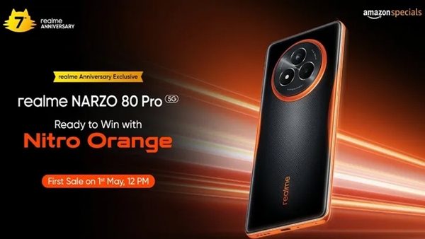 Realme NARZO 80 Pro 5G Nitro Orange Variant Launched in India