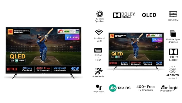 Kodak 43 inchs QLED TV Launched