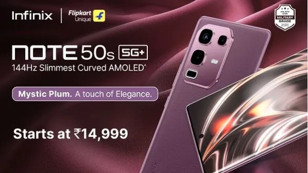 infinix Note 50s 5G  smartphone mystic plum edition launched in india