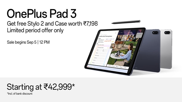 OnePlus Pad 3 Tablet price revealed