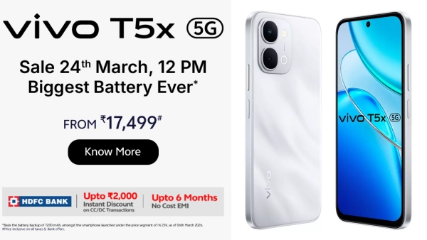 Vivo T5x 5G smartphone launched in india