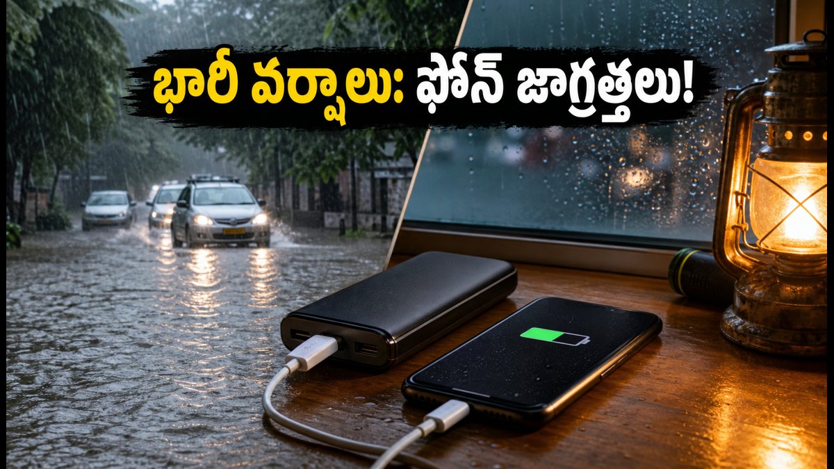 భారీ వర్షాలు: ఫోన్, కరెంట్ విషయంలో జాగ్రత్తలు!