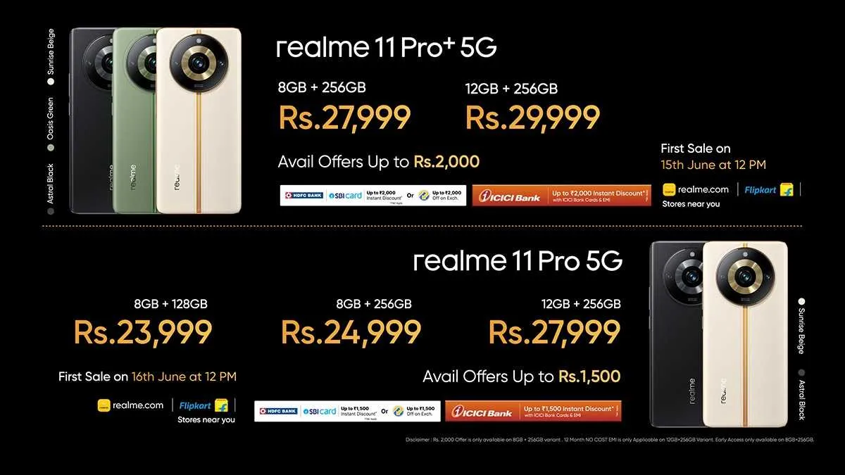 Realme 11 Pro, Realme 11 Pro Plus launched in India: Check Price, Specs, Availability - Vimarsana News