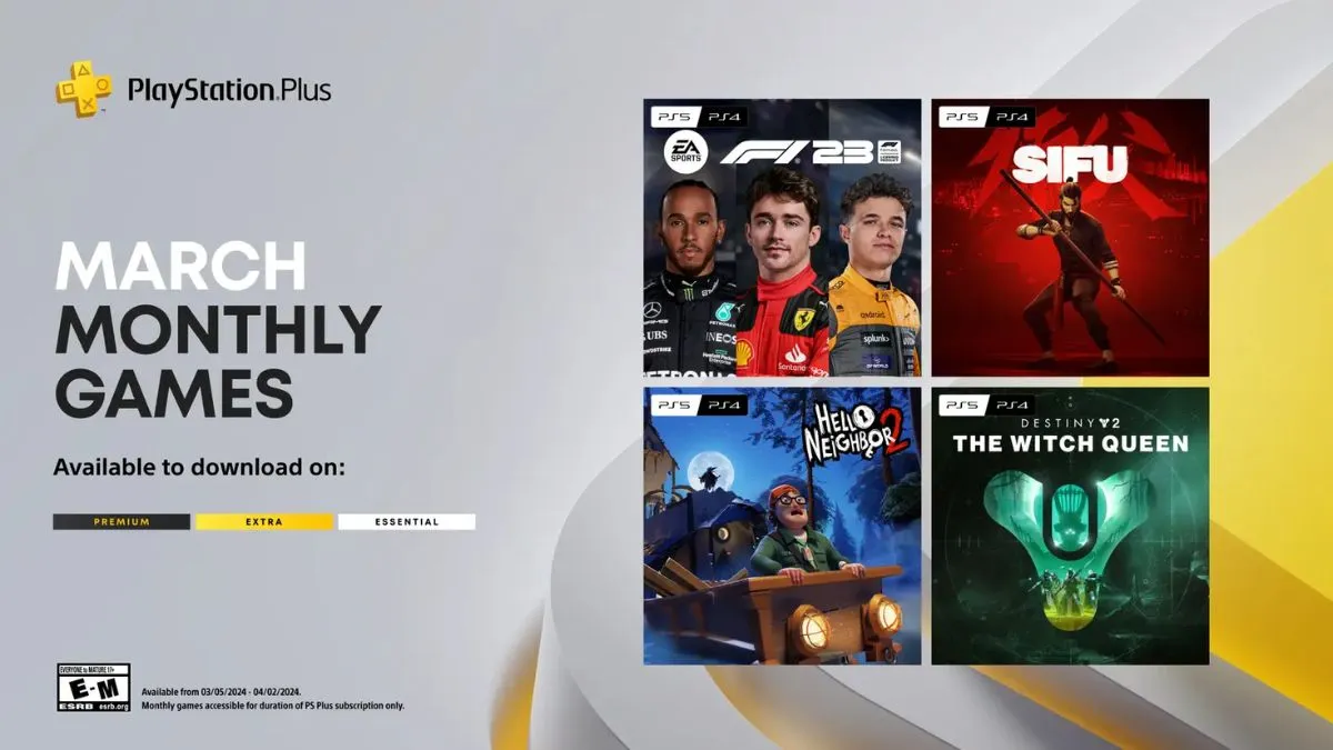 PlayStation Plus Free Games for March 2024 Revealed: F1 23, Hello Neighbor 2, and More - Vimarsana News