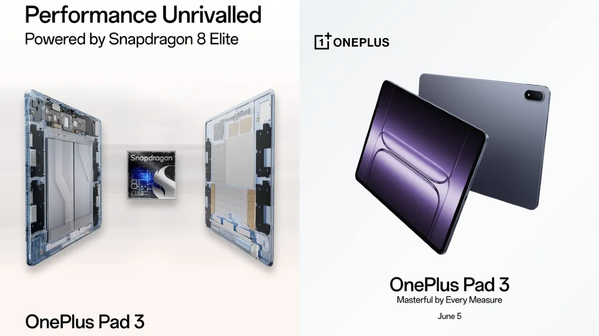 OnePlus Pad 3 with Snapdragon 8 Elite SoC, 144Hz Display